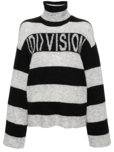 (di)vision  striped logo-intarsia jumper