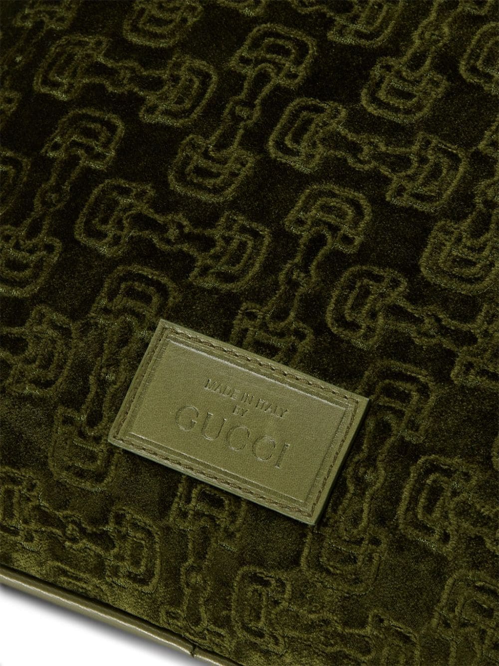 Shop Gucci Horsebit Velvet Cushion In Green