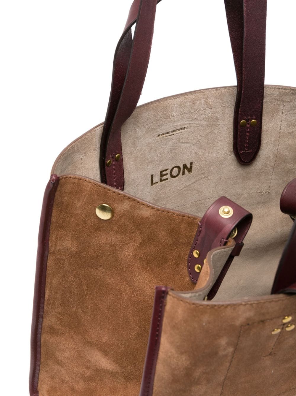Shop Jérôme Dreyfuss Medium Léon Suede Tote Bag In Brown