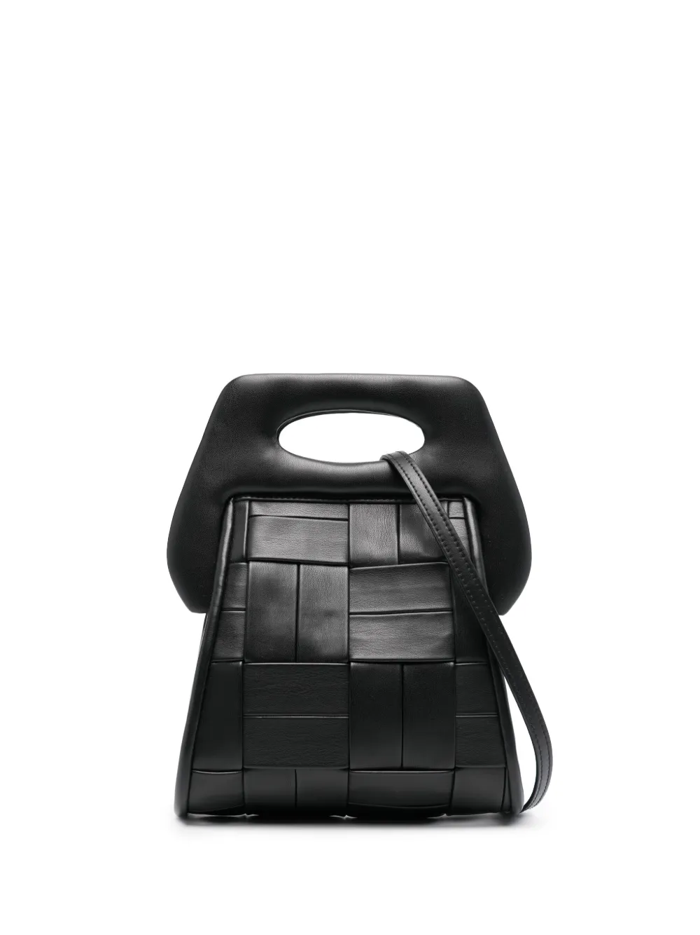 Themoirè Clori geweven shopper Zwart
