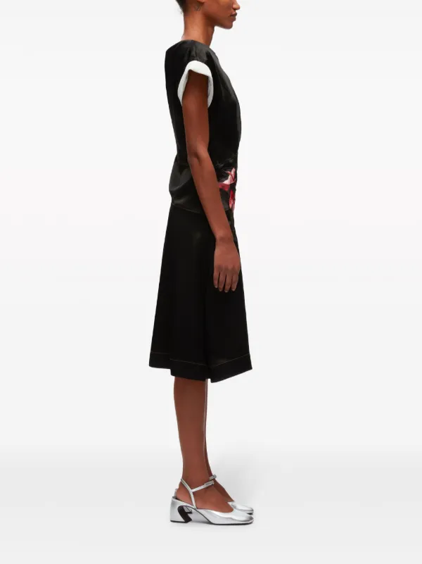 3.1 Phillip Lim フローラル ドレープ ドレス | ブラック