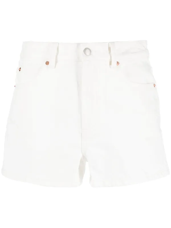 パンツ ALEXANDER WANG Bitty Micro Denim Shorts BITE LOGO SHORT IN DEEP BLUE DENIM in DEEP BLUE/WHITE