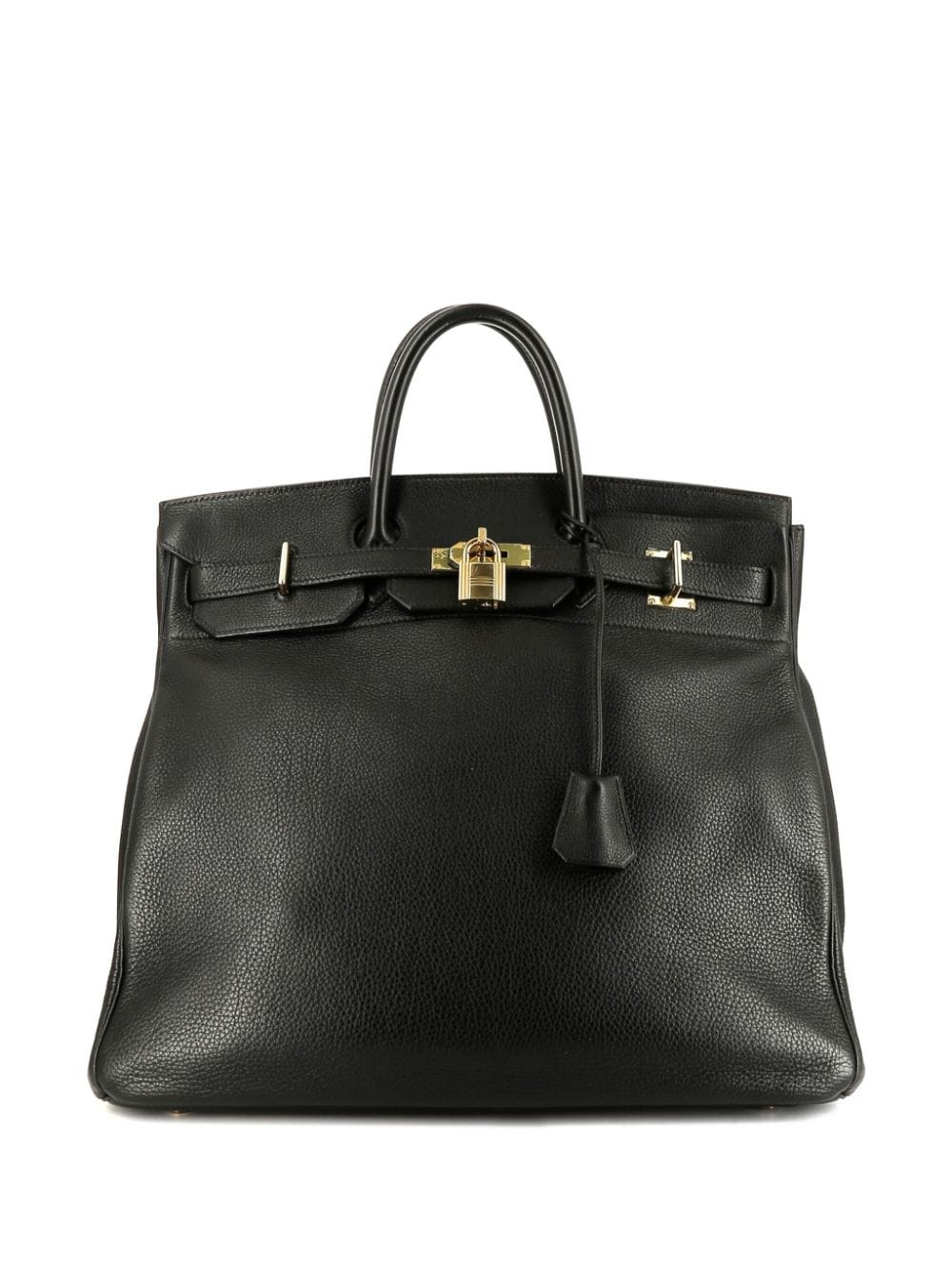 Pre-owned Hermes Haut À Courroies Handbag In Black