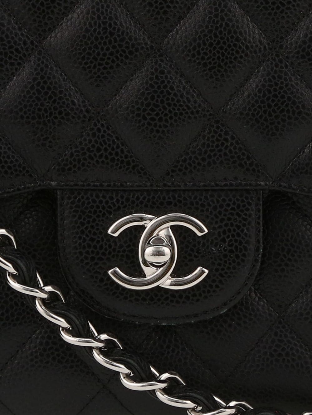 Pre-owned Chanel 2015 Jumbo Timeless Shoulder Bag In Black