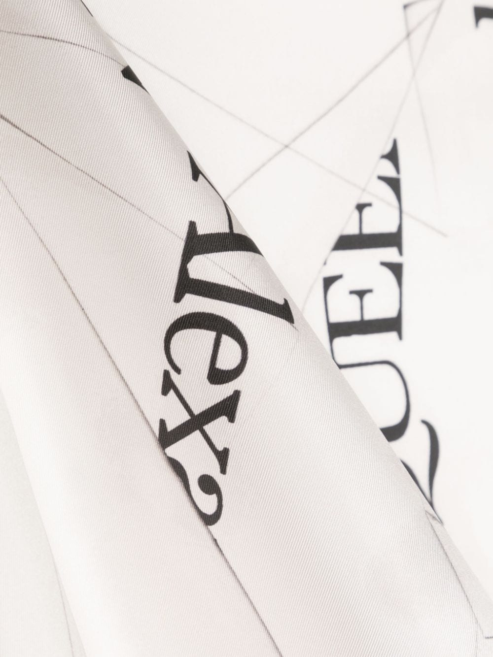 Alexander McQueen Zijden sjaal met logo-jacquard Wit