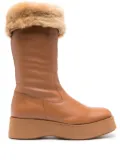 Paloma Barceló Neo platform boots - Brown