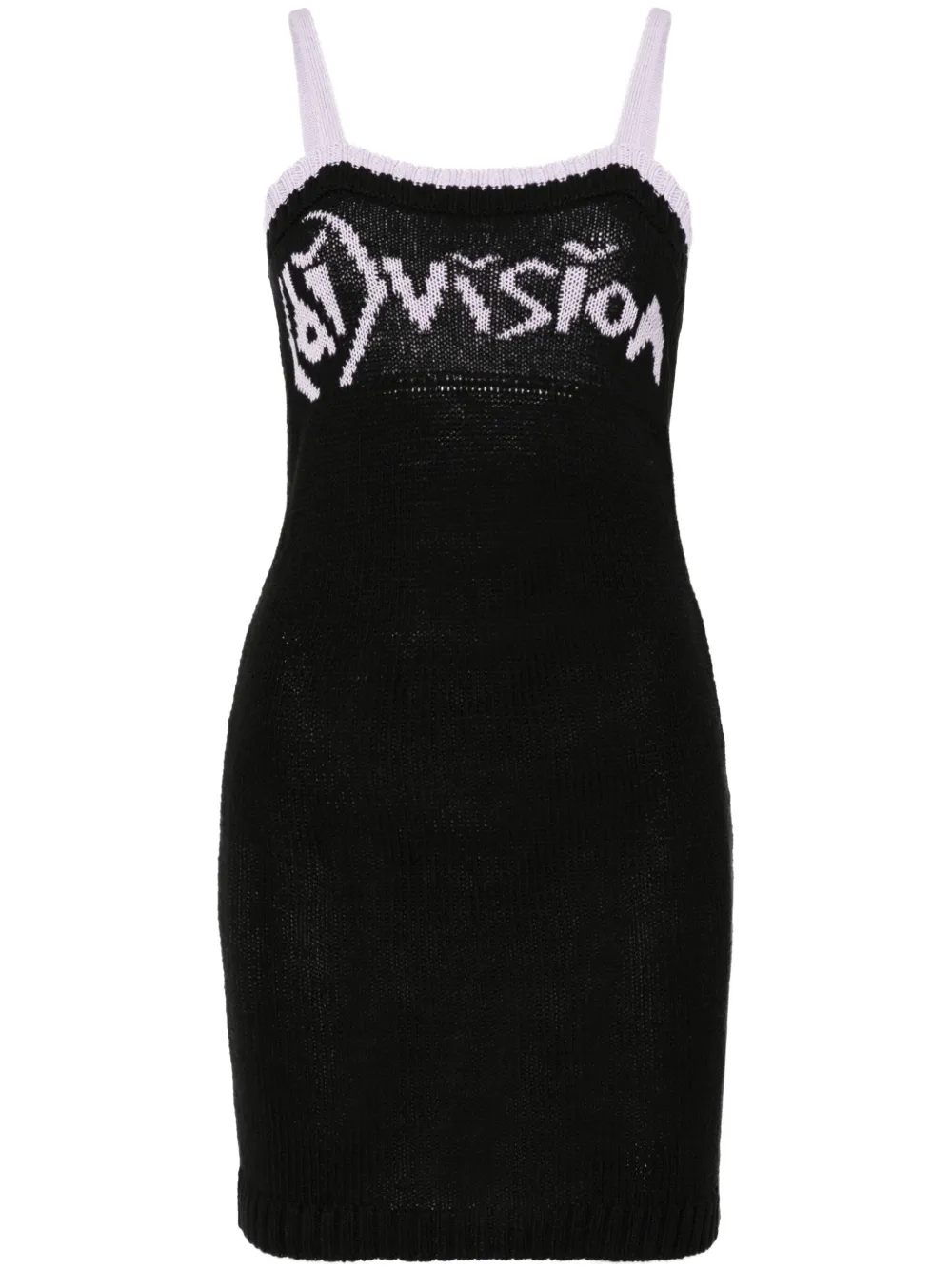 (di)vision  Vestido de tricô com logo intarsia | Preto | Image 1