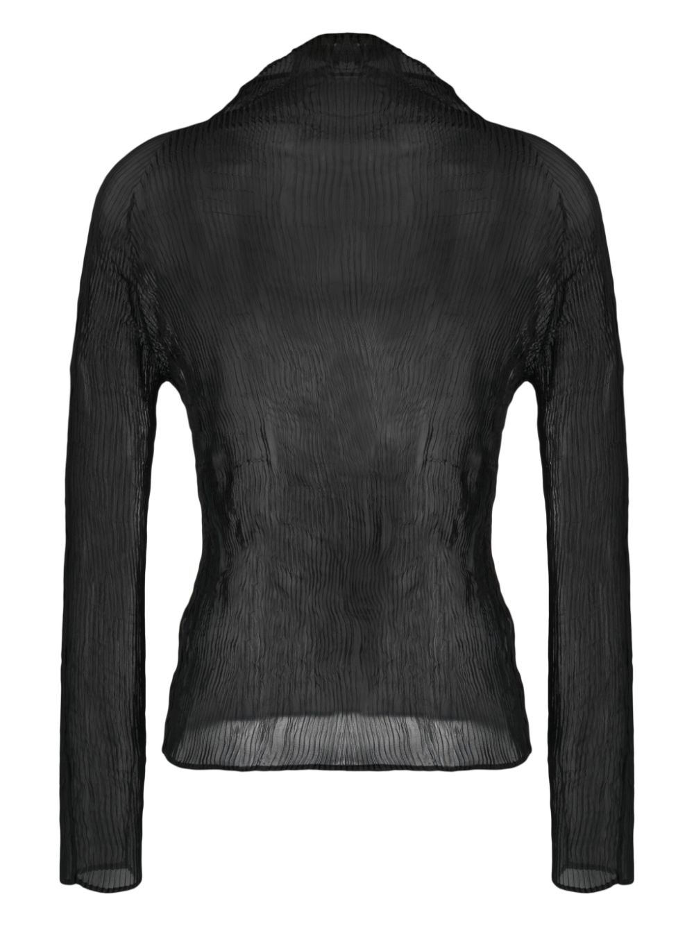 Issey Miyake Twist chiffon top - Zwart