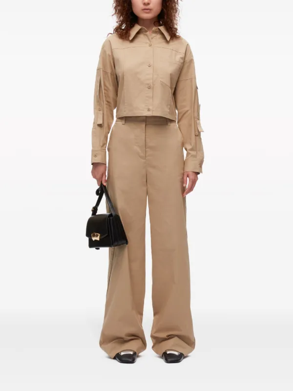 3.1 Phillip Lim ダメージ ワイドパンツ | ニュートラル 3.1 Phillip Lim ダメージ ワイドパンツ | ニュートラル