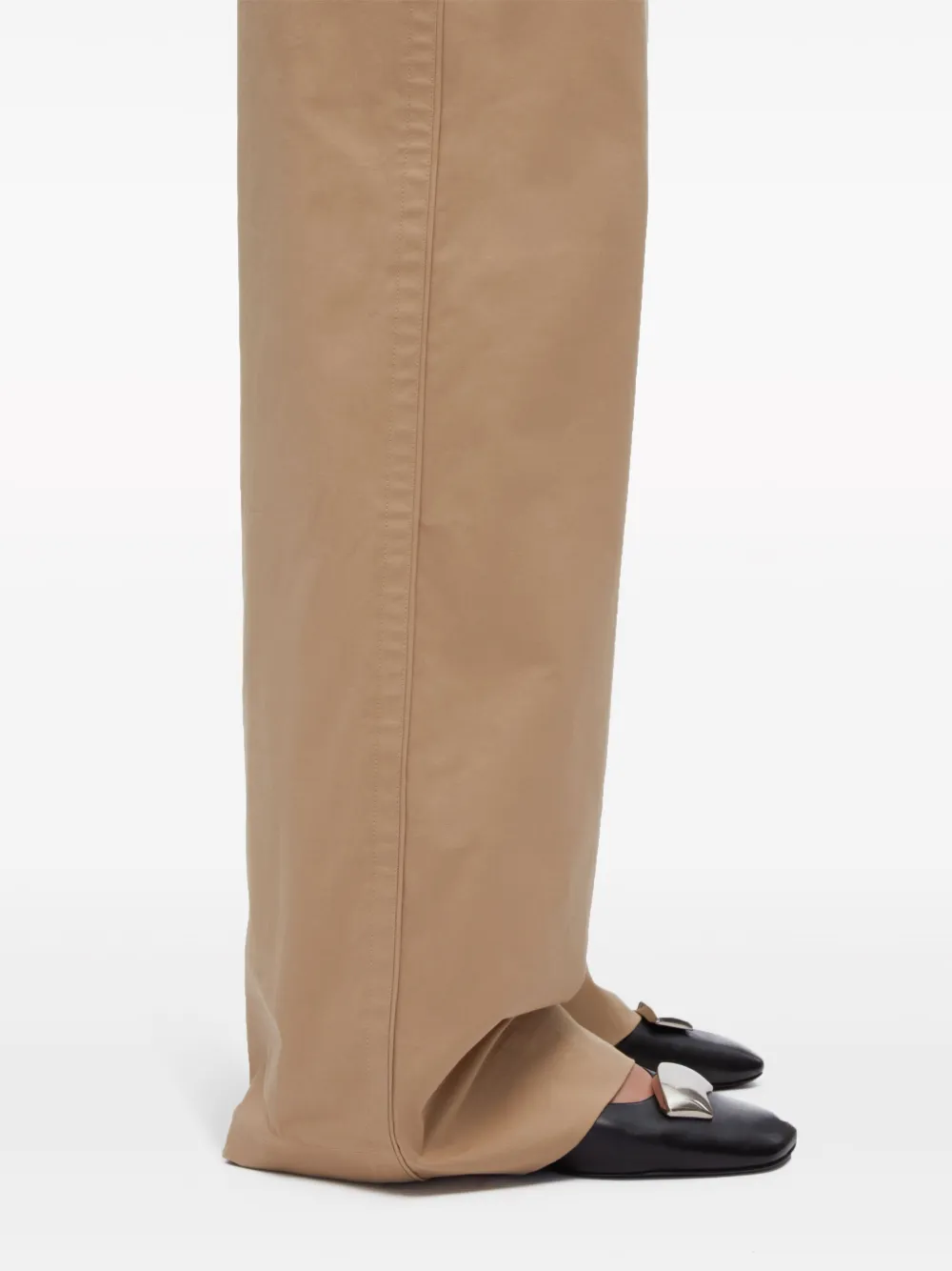 Distressed Wide-Leg Trousers