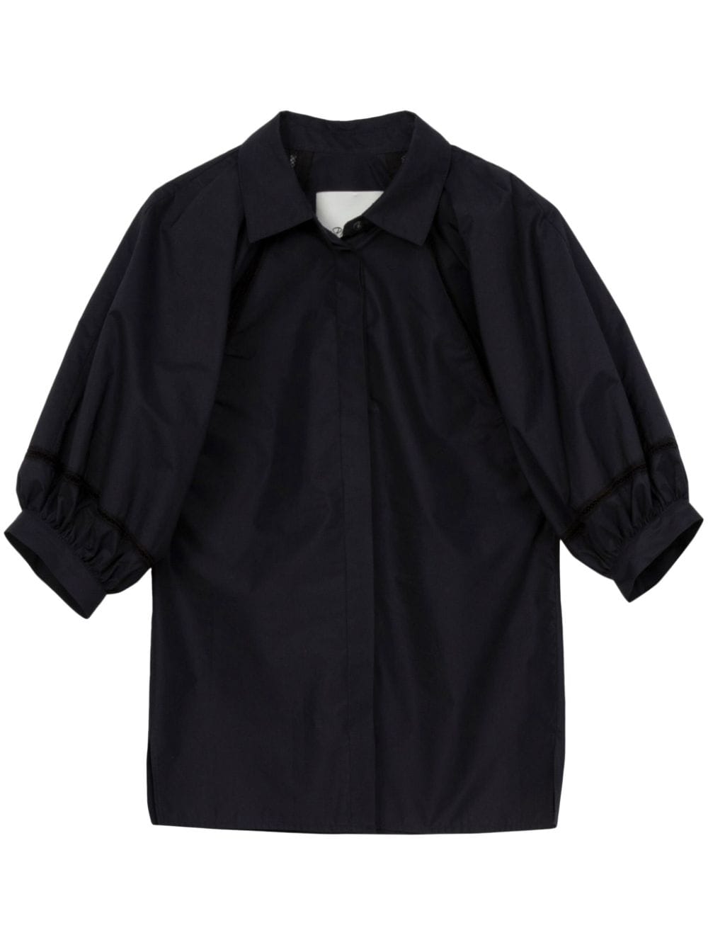 3.1 Phillip Lim / フィリップ リム Button-front Lantern Sleeve Top In Midnight