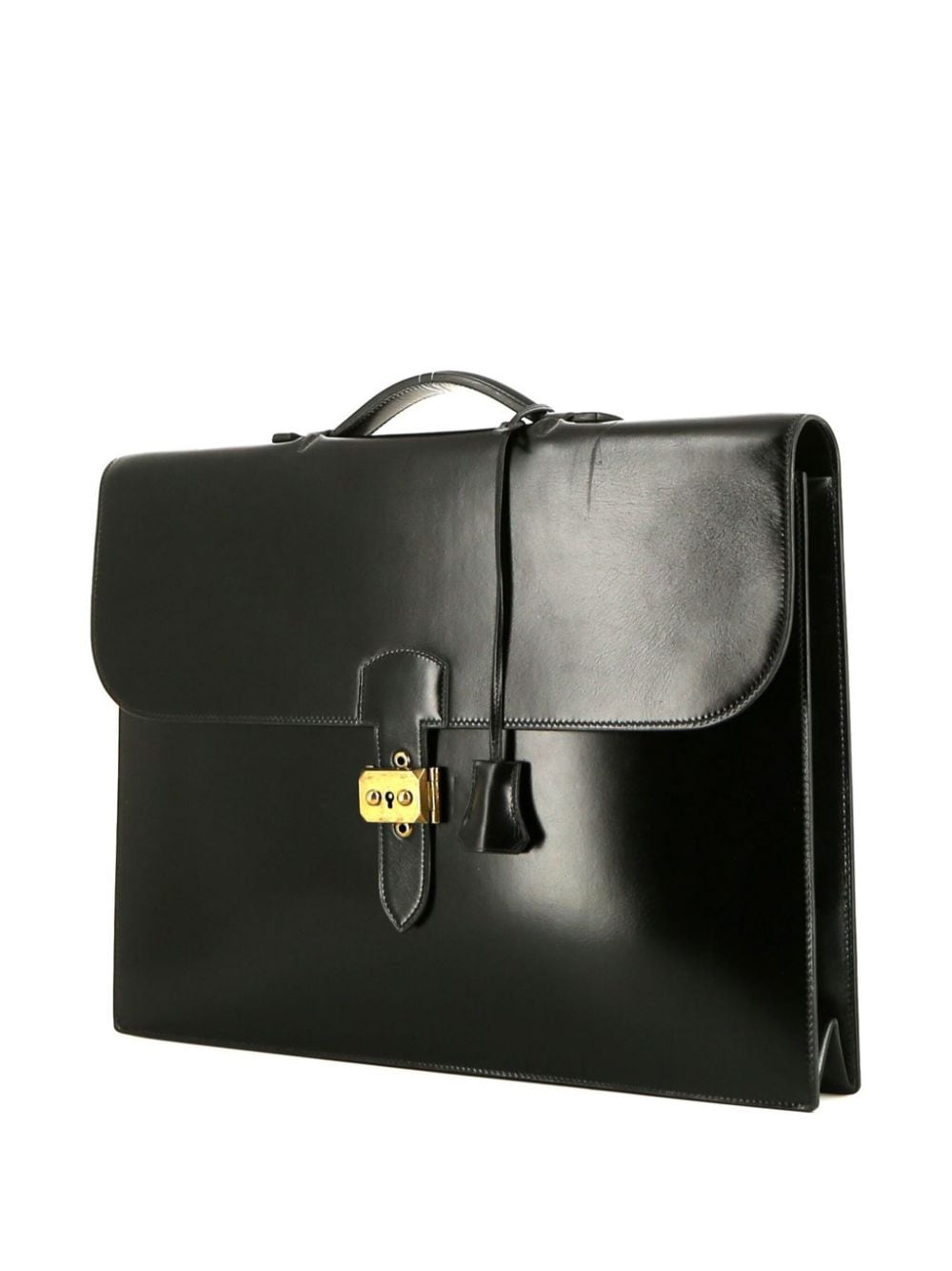 Pre-owned Hermes Sac À Dépêche 41 Briefcase In Black