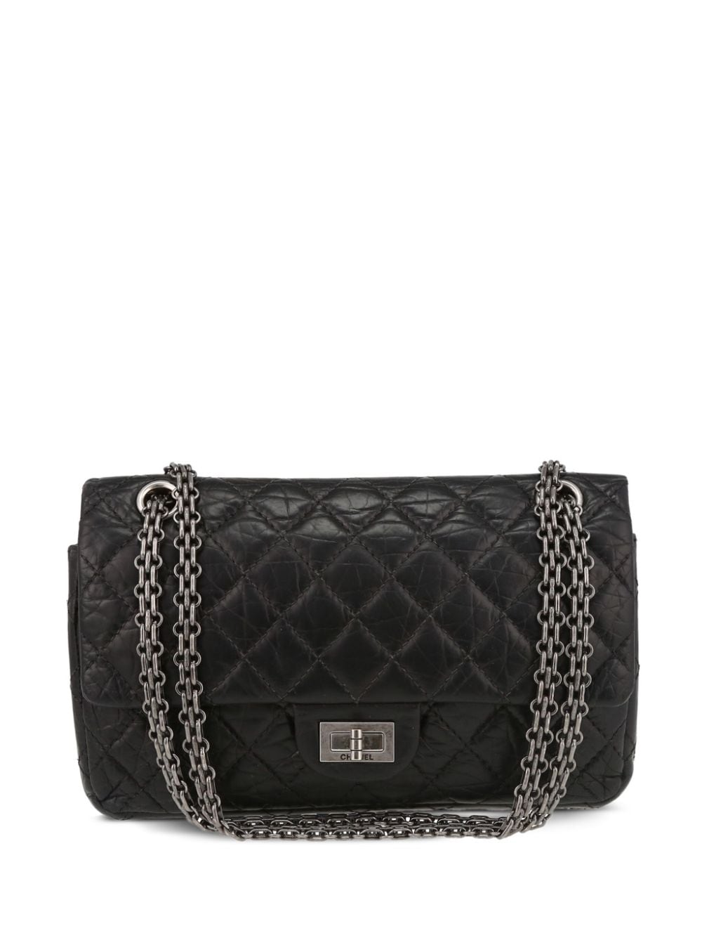 Pre-owned Chanel 2021 2.55 Reissue Shoulder Bag In Black