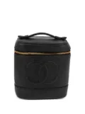 CHANEL Pre-Owned 2002 CC caviar leather vanity bag - Black