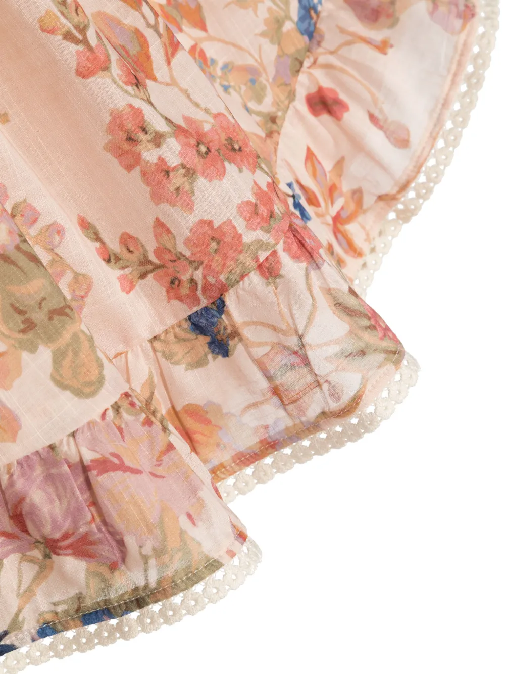 Shop Zimmermann August Cotton Skirt In Pink