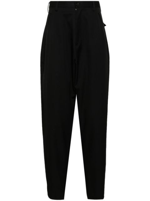 sulvam tailored wool tapered trousers