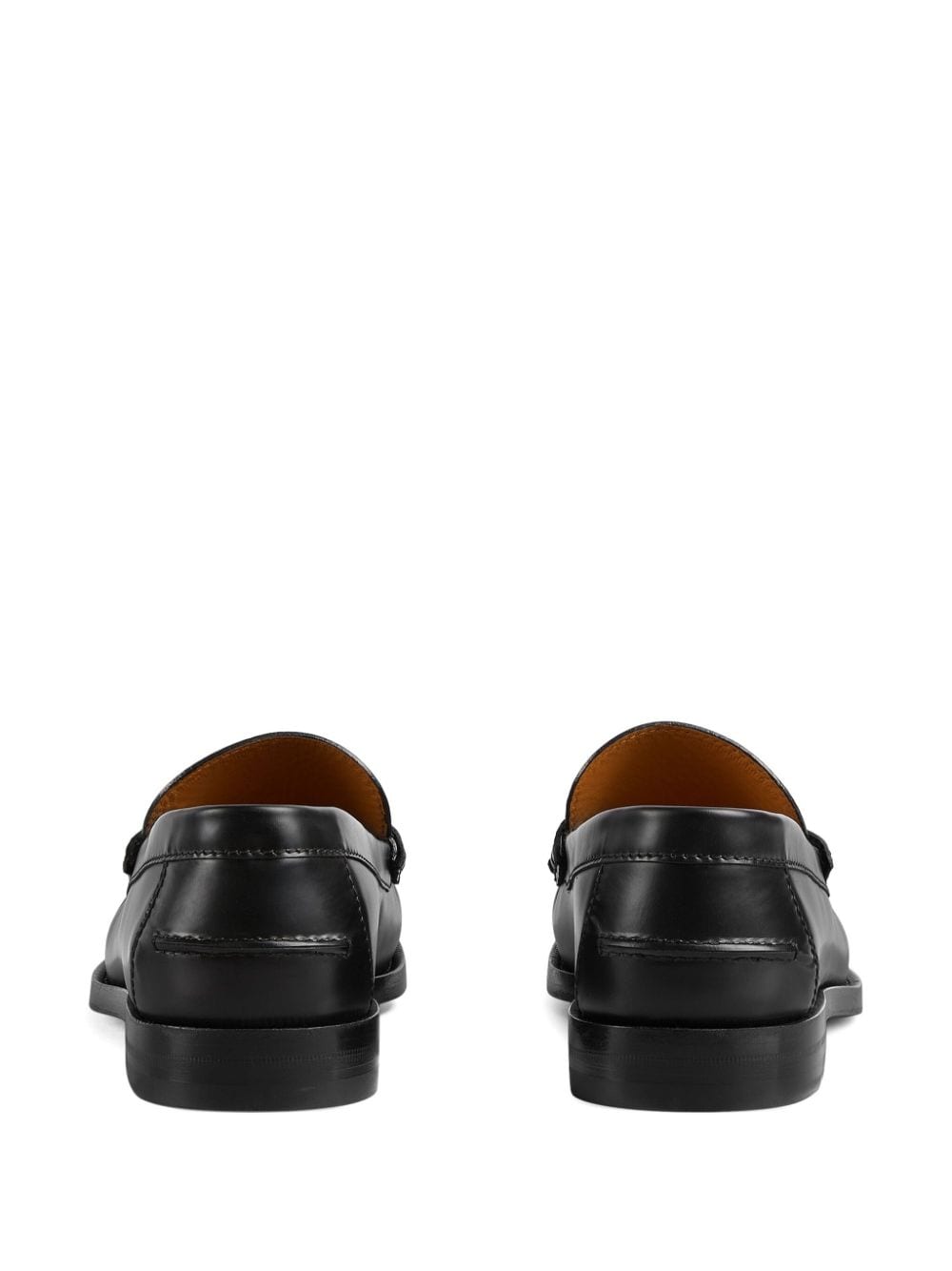 Shop Gucci Horsebit Leather Loafers In Schwarz