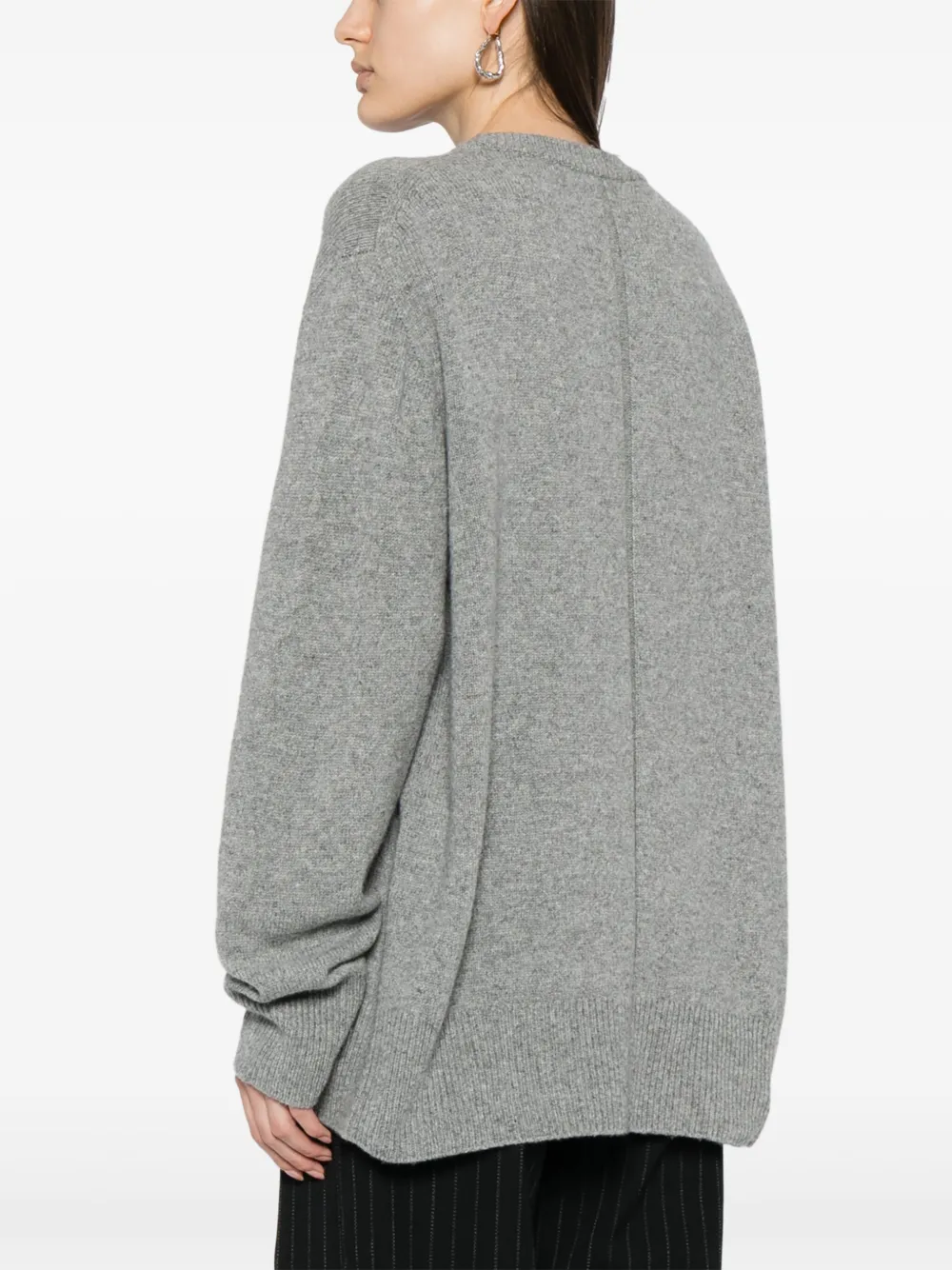 The Row Ophelia Wool-cashmere Sweater In Grey
