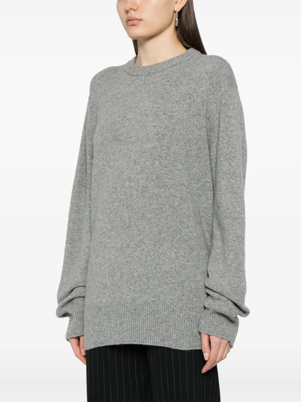 The Row Ophelia Wool-cashmere Sweater In Grey