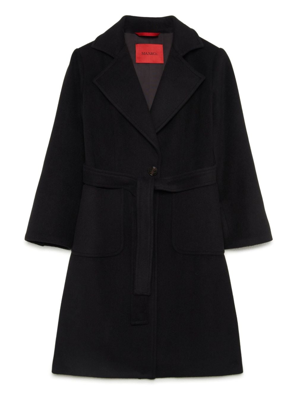Shop Max & Co Runaway Single-breasted Coat In Black