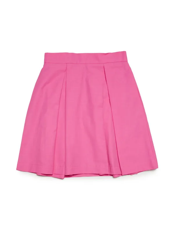 Pink pleated on sale knee length skirt