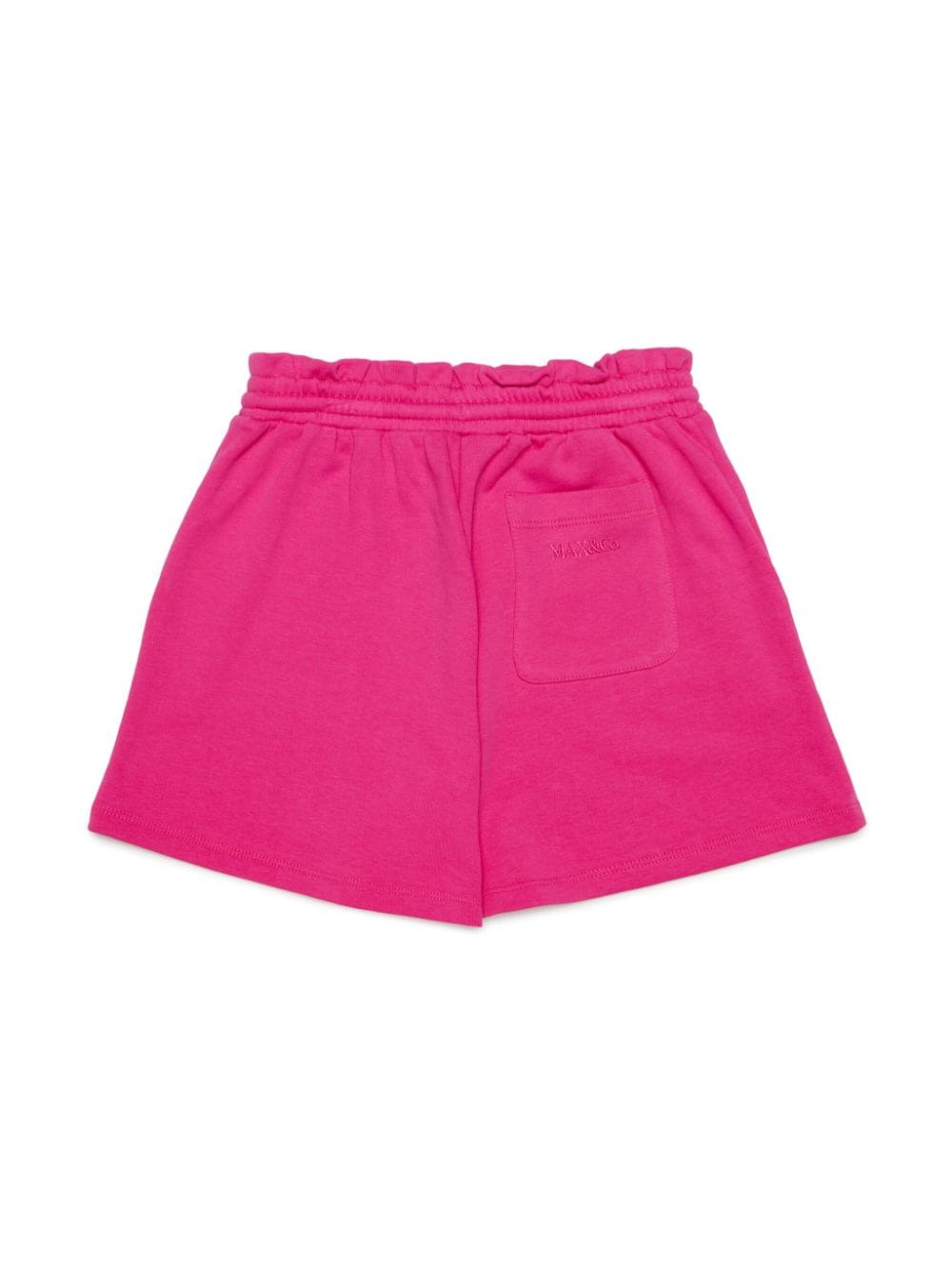 MAX&Co. Kids Katoenen shorts met geborduurd logo Roze