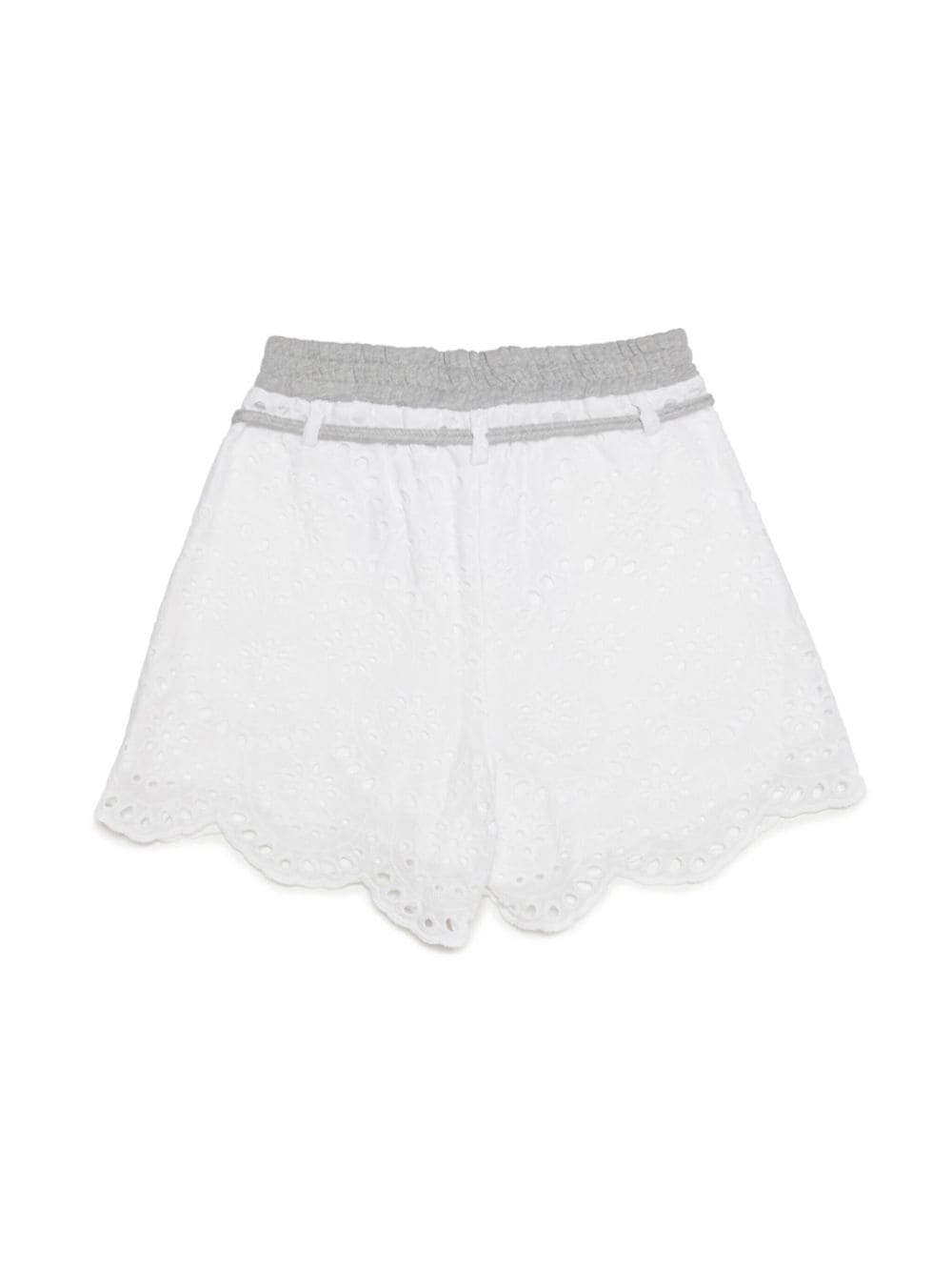 Shop Max & Co Floral-lace Cotton Shorts In White