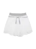 MAX&Co. Kids floral-lace cotton shorts - White
