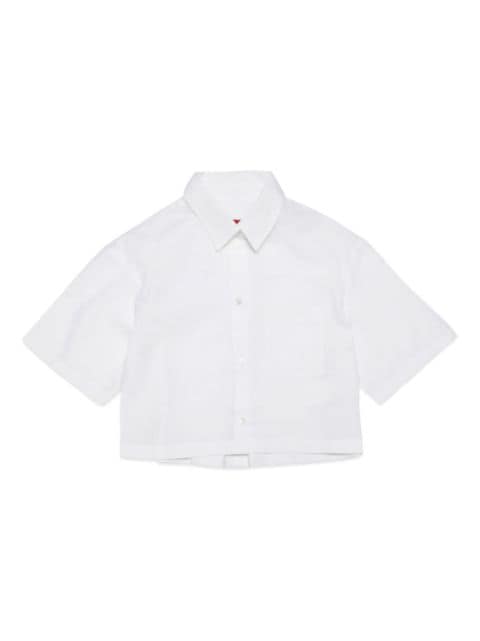 MAX&Co. Kids logo-embroidered cotton shirt