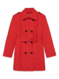 MAX&Co. Kids belted double-breasted coat - Red