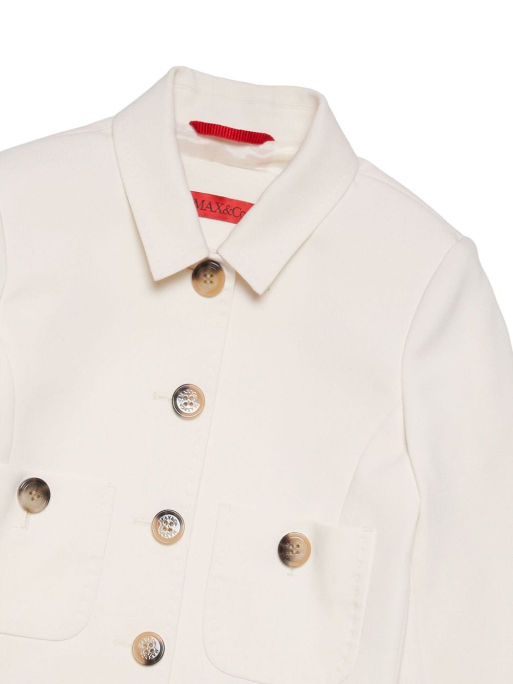 Shop Max & Co Spread-collar Shirt Jacket In White