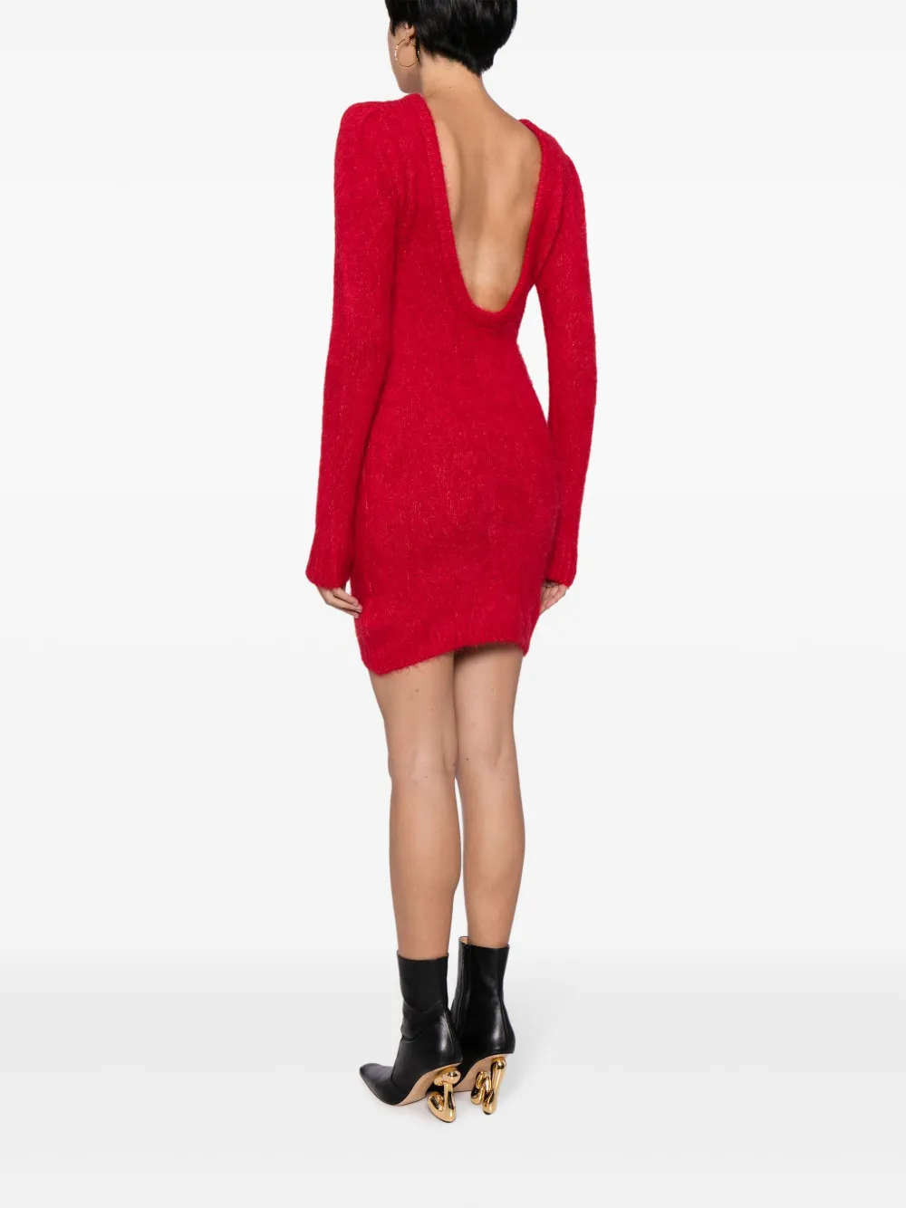 Ba&Sh Tunia mini-jurk met open rug Rood