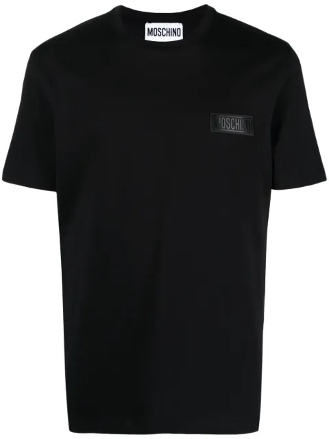 Moschino playera con aplique del logo