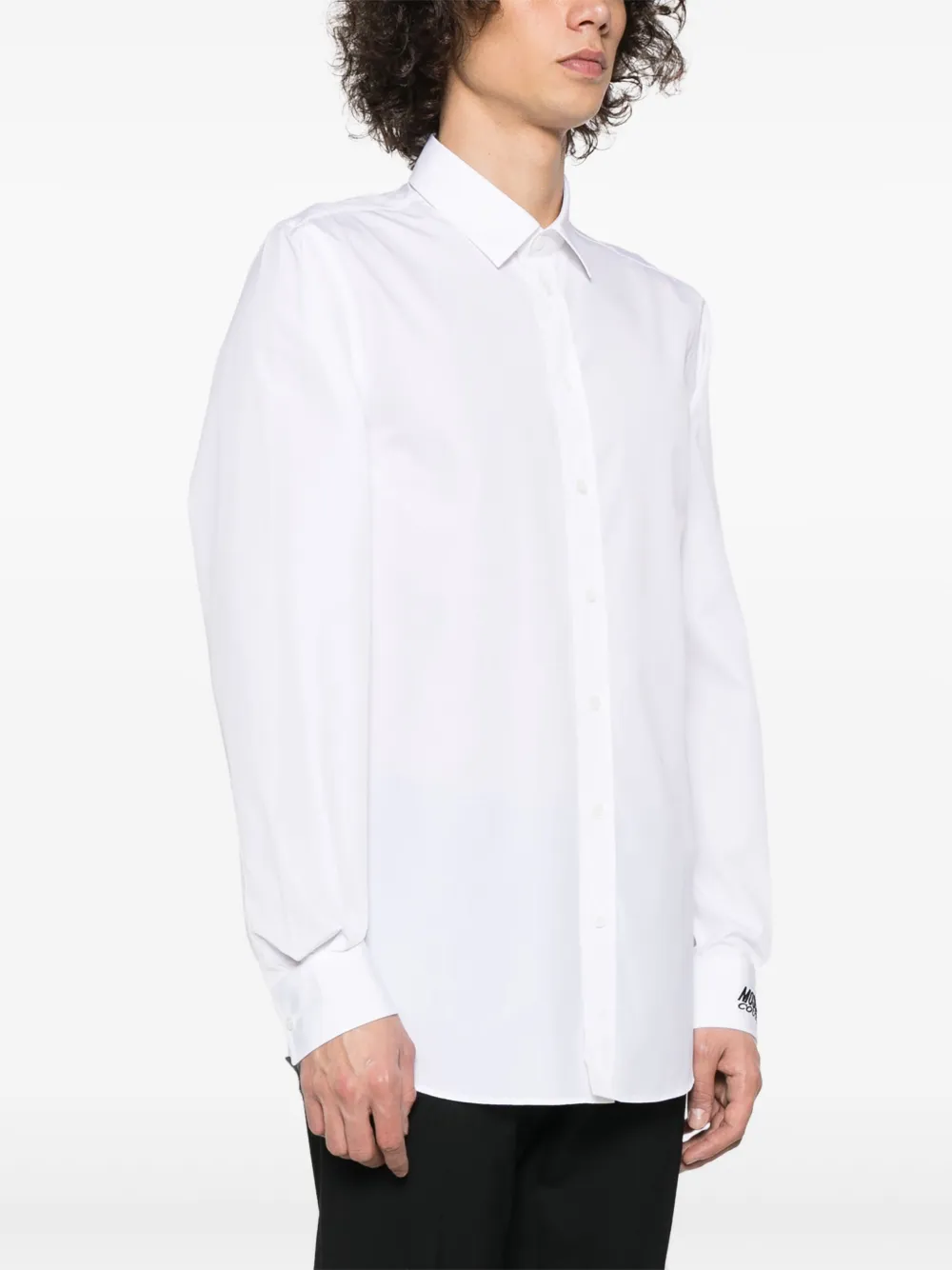 Moschino Overhemd met geborduurd logo Wit