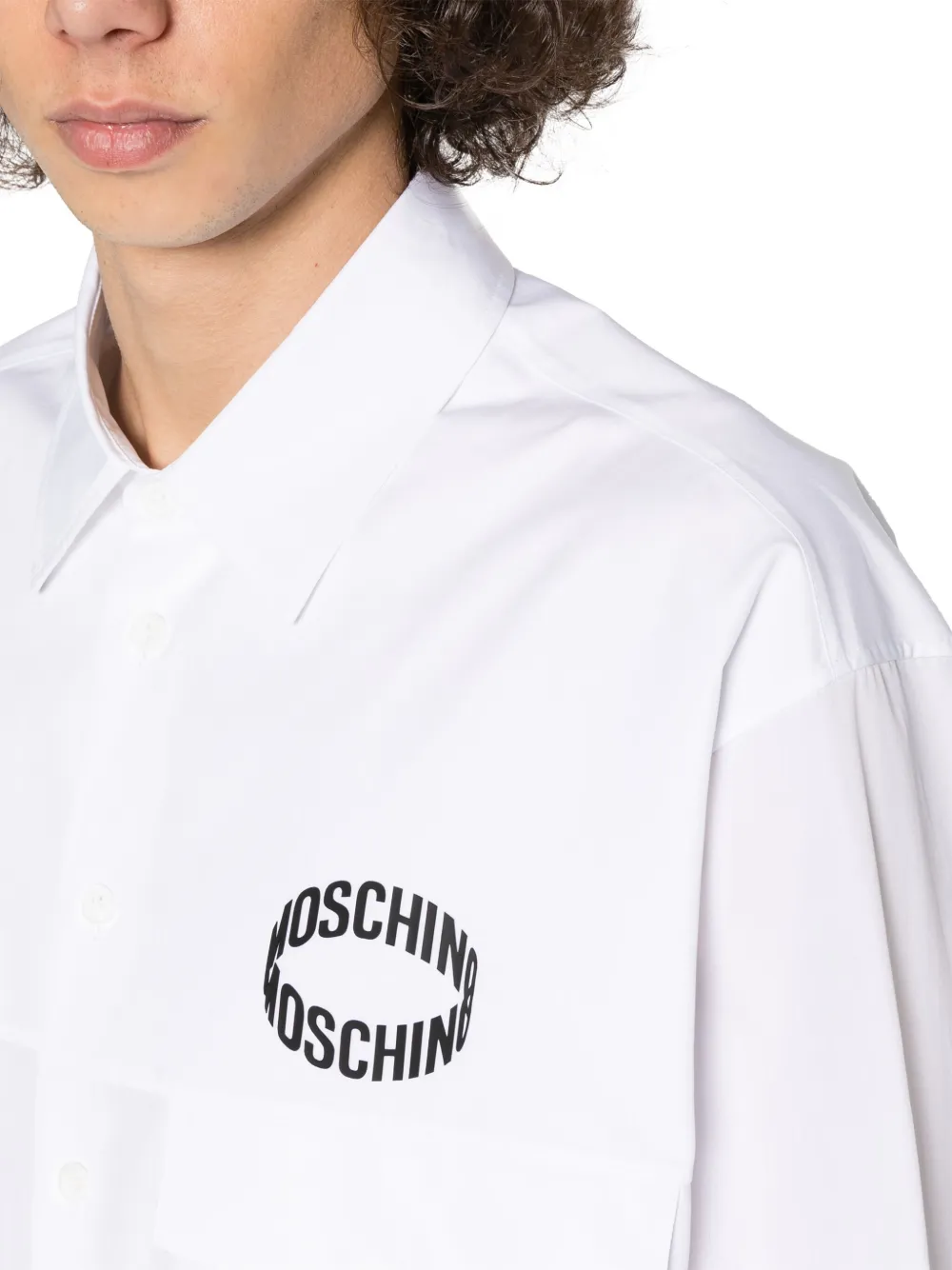 Moschino Overhemd met logoprint Wit