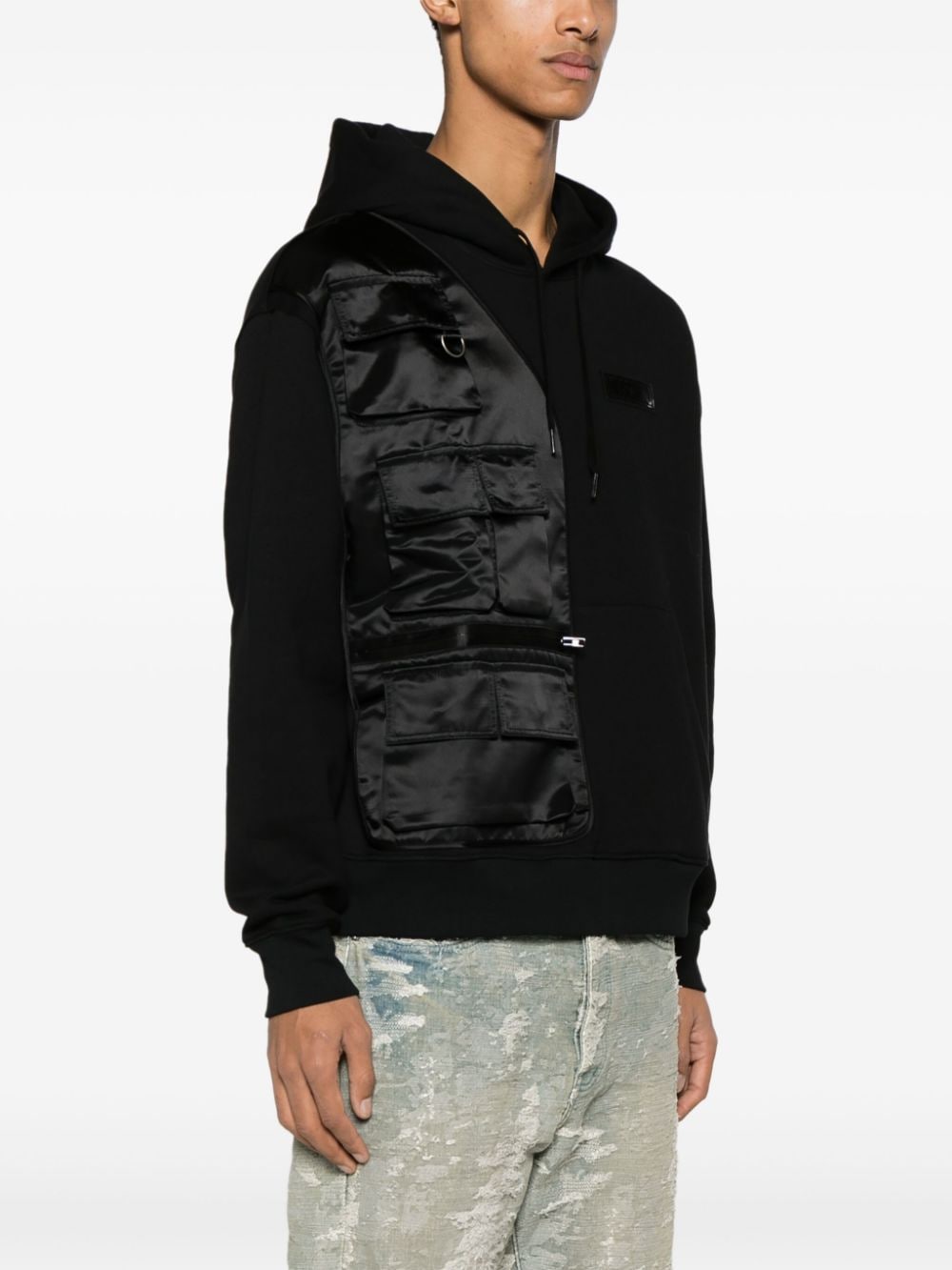 Moschino Asymmetrische hoodie Zwart