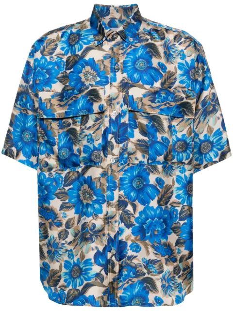 Moschino camisa de seda con estampado floral