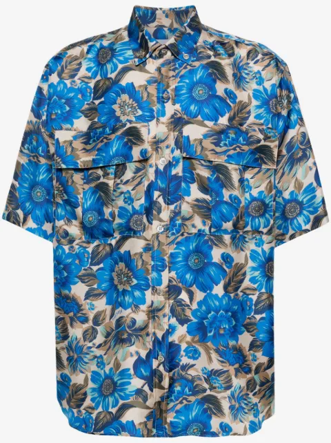 Moschino camisa de seda con estampado floral