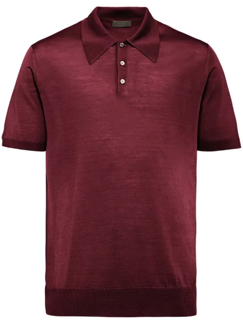 Polo en laine à manches courtes - Prada - Modalova