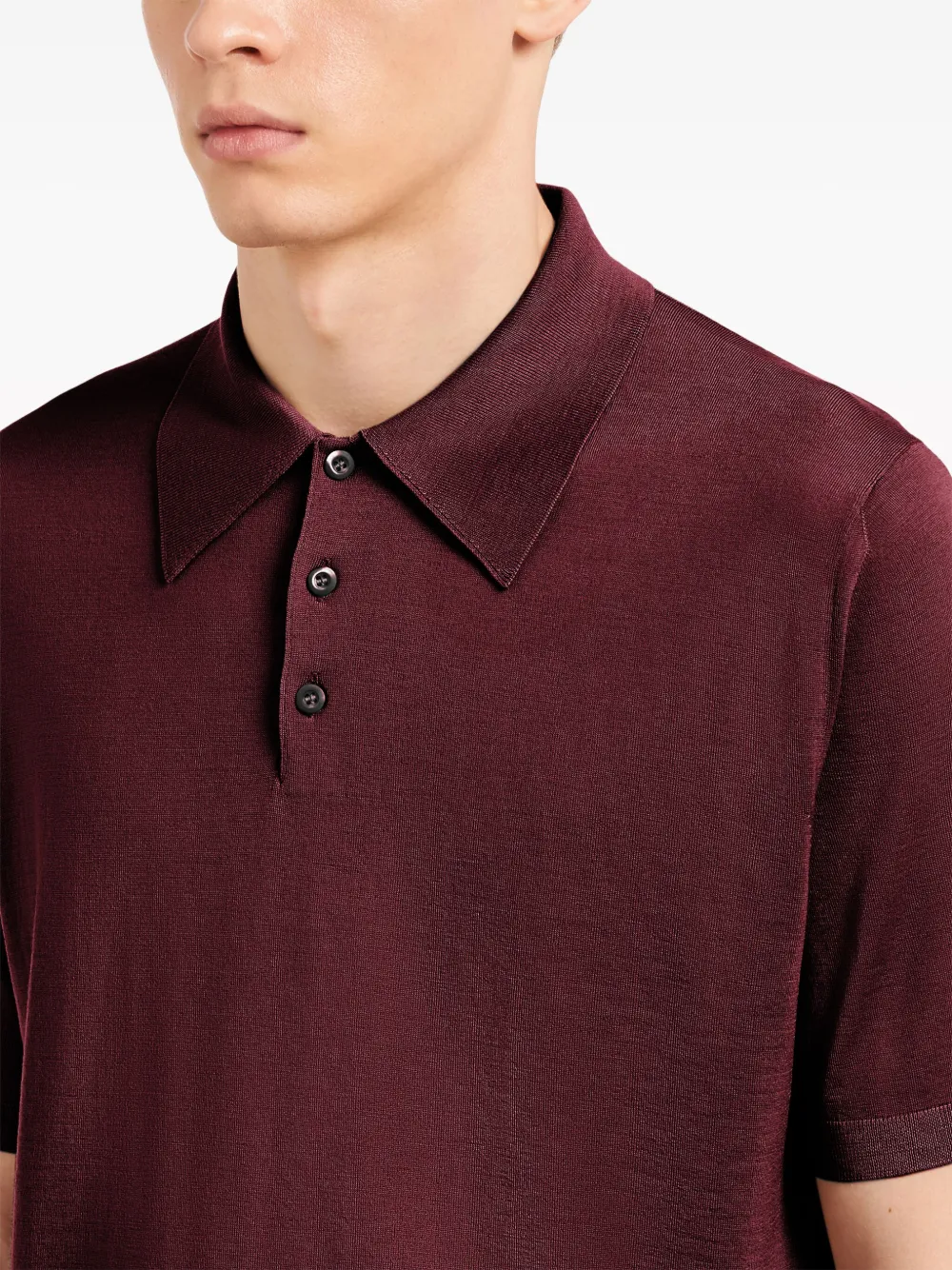 Prada Wollen poloshirt Rood