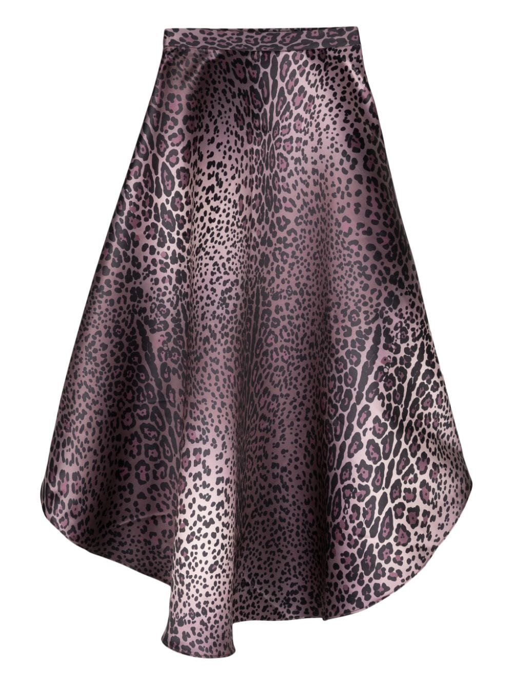 Shop Cynthia Rowley Leopardess Satin Maxi Skirt In Purple