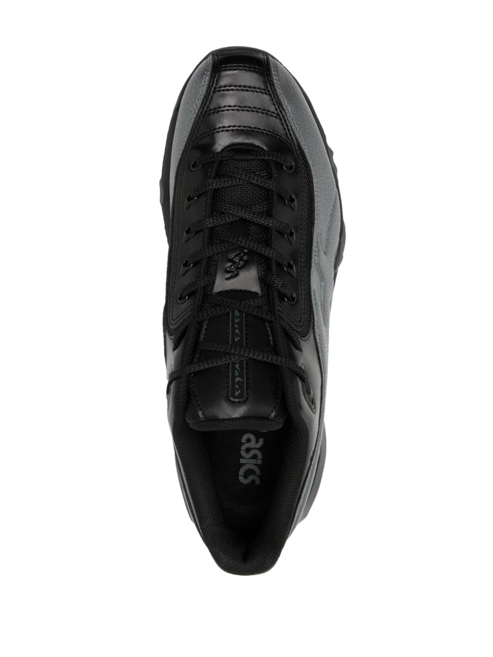 ASICS logo-patch leather sneakers Black