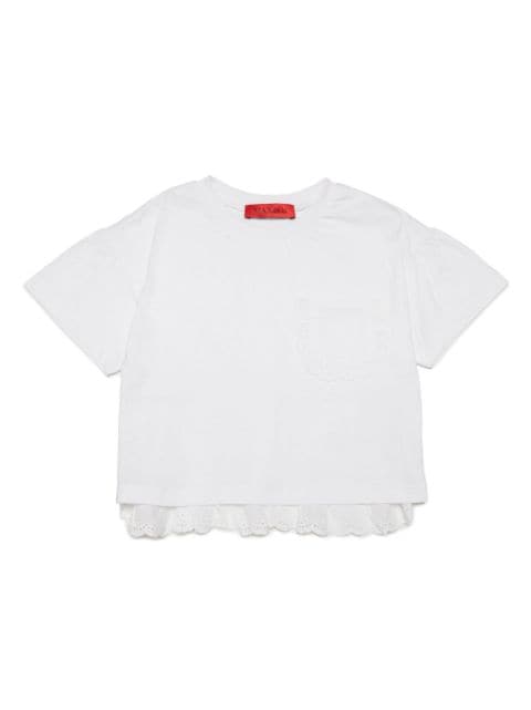 MAX&Co. Kids lace-detail cotton T-shirt