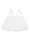 MAX&Co. Kids floral-lace cotton top - White