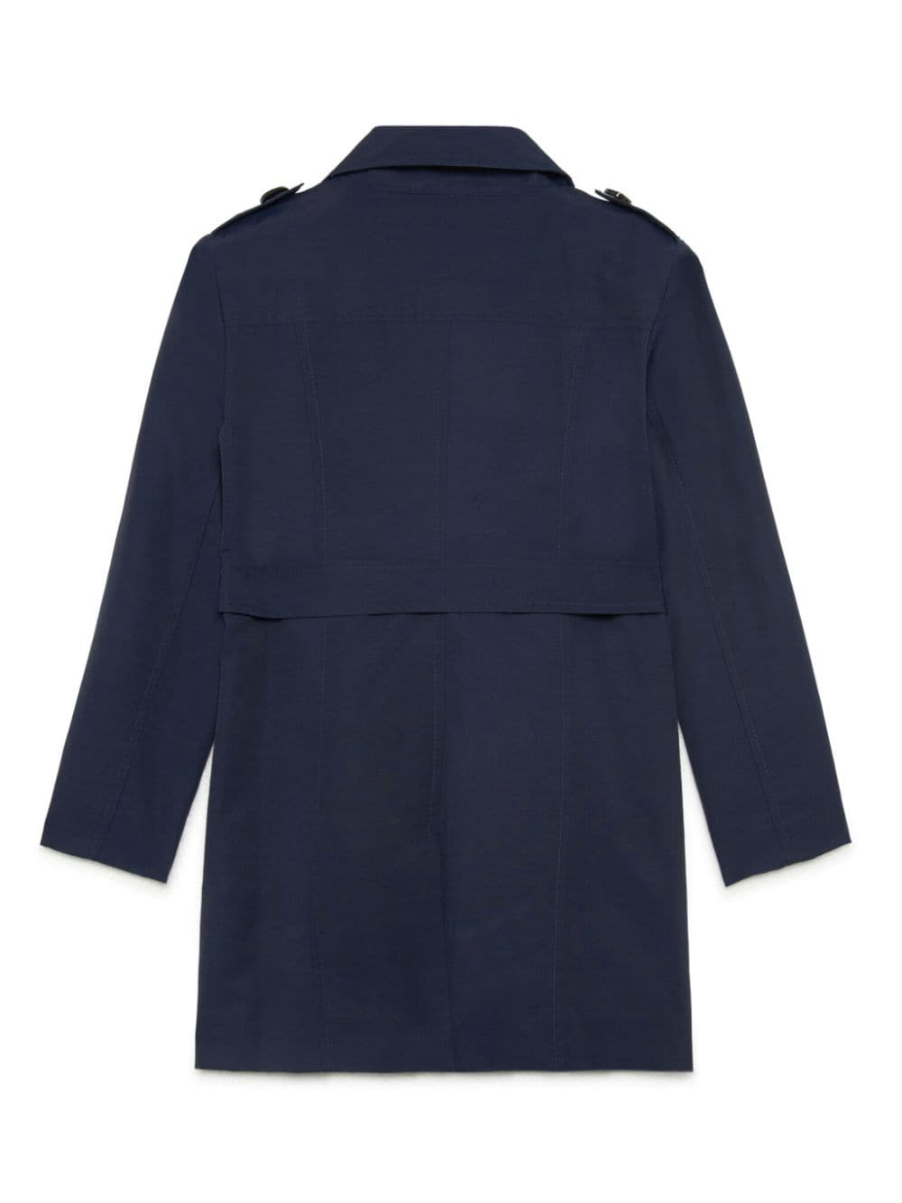 Shop Max & Co Belted Double-breasted Coat In Blue