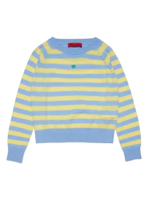 MAX&Co. Kids heart-detail striped jumper