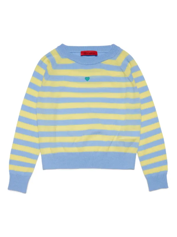 Blue and shop yellow striped jumper