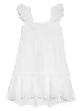 MAX&Co. Kids floral-lace cotton dress - White
