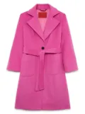MAX&Co. Kids notched-collar belted wool coat - Pink