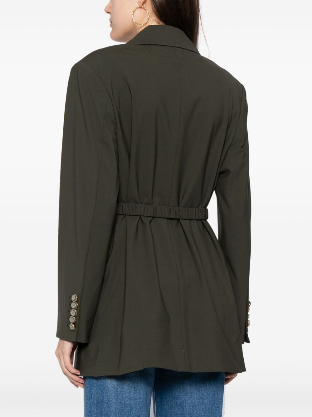 Shop Veronica Beard Hutchinson Double-breasted Trench Coat In Green